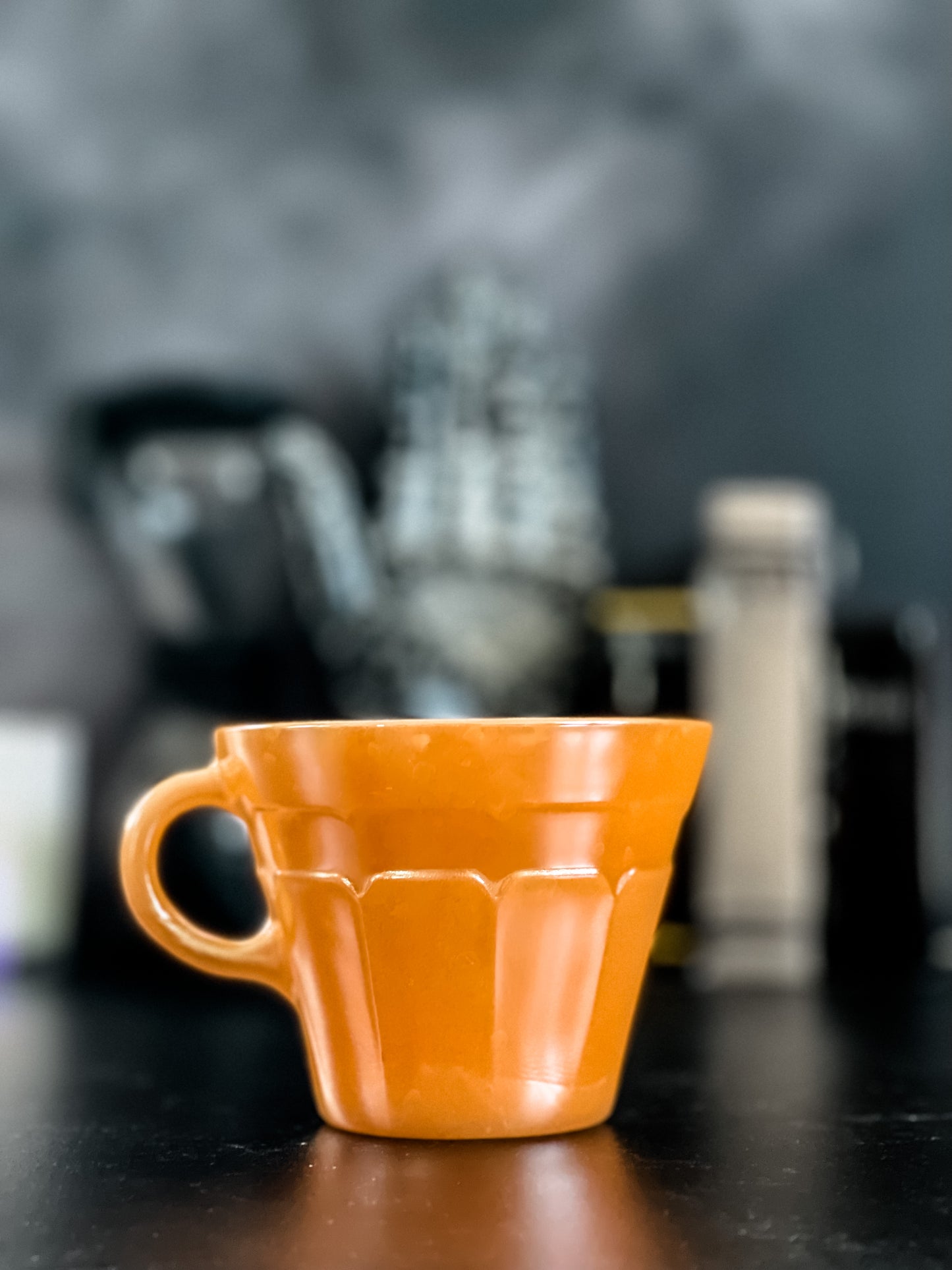 Vintage FireKing Peach Luster Teacups