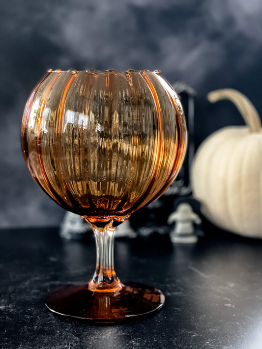 Pumpkin King Goblet / Large Pedestal Bowl