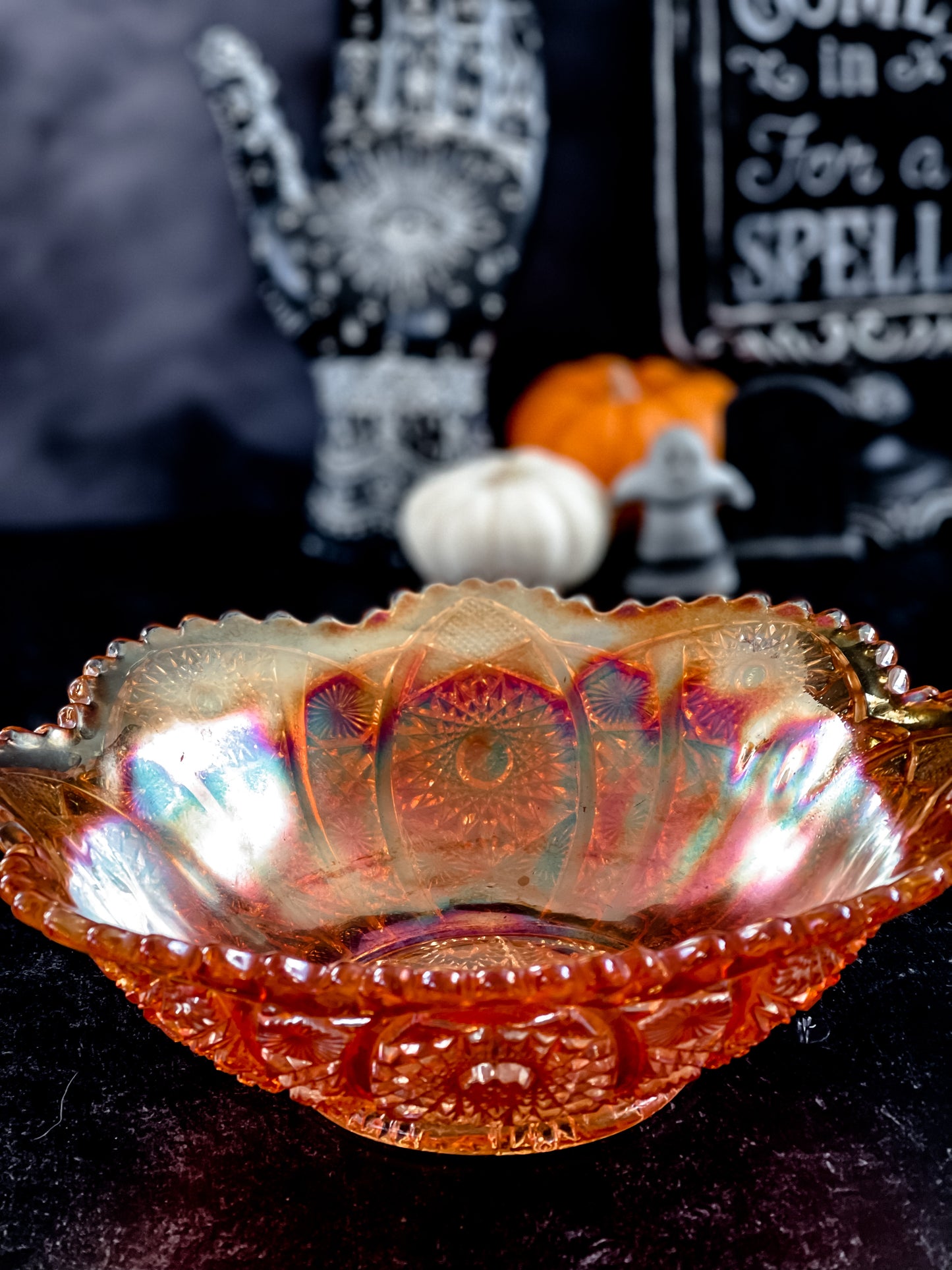 Sunburst Carnival Glass Bowl