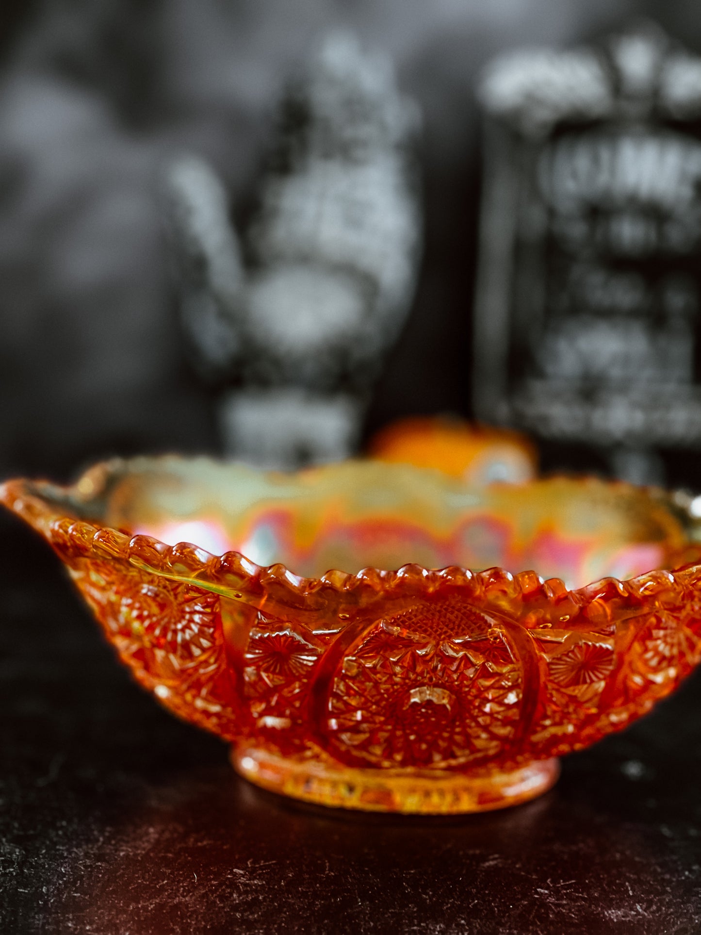 Sunburst Carnival Glass Bowl