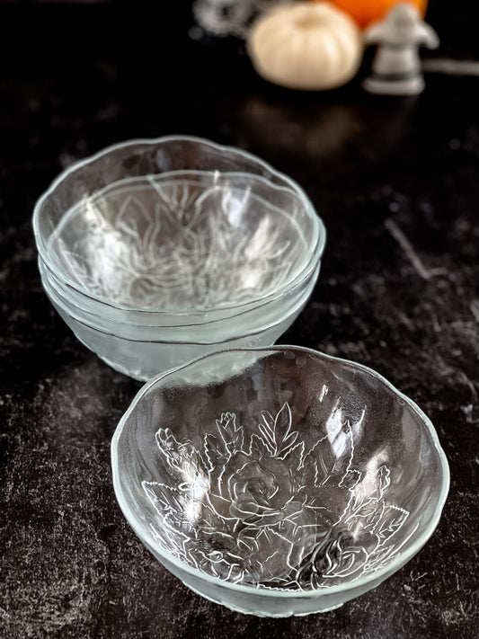 Thorns & Roses Glass Bowl